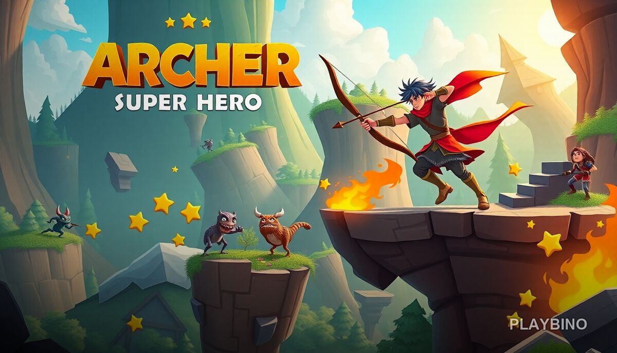 Archer Super Hero: Side-Scrolling Action with Bow Combat and Platform Challenges image