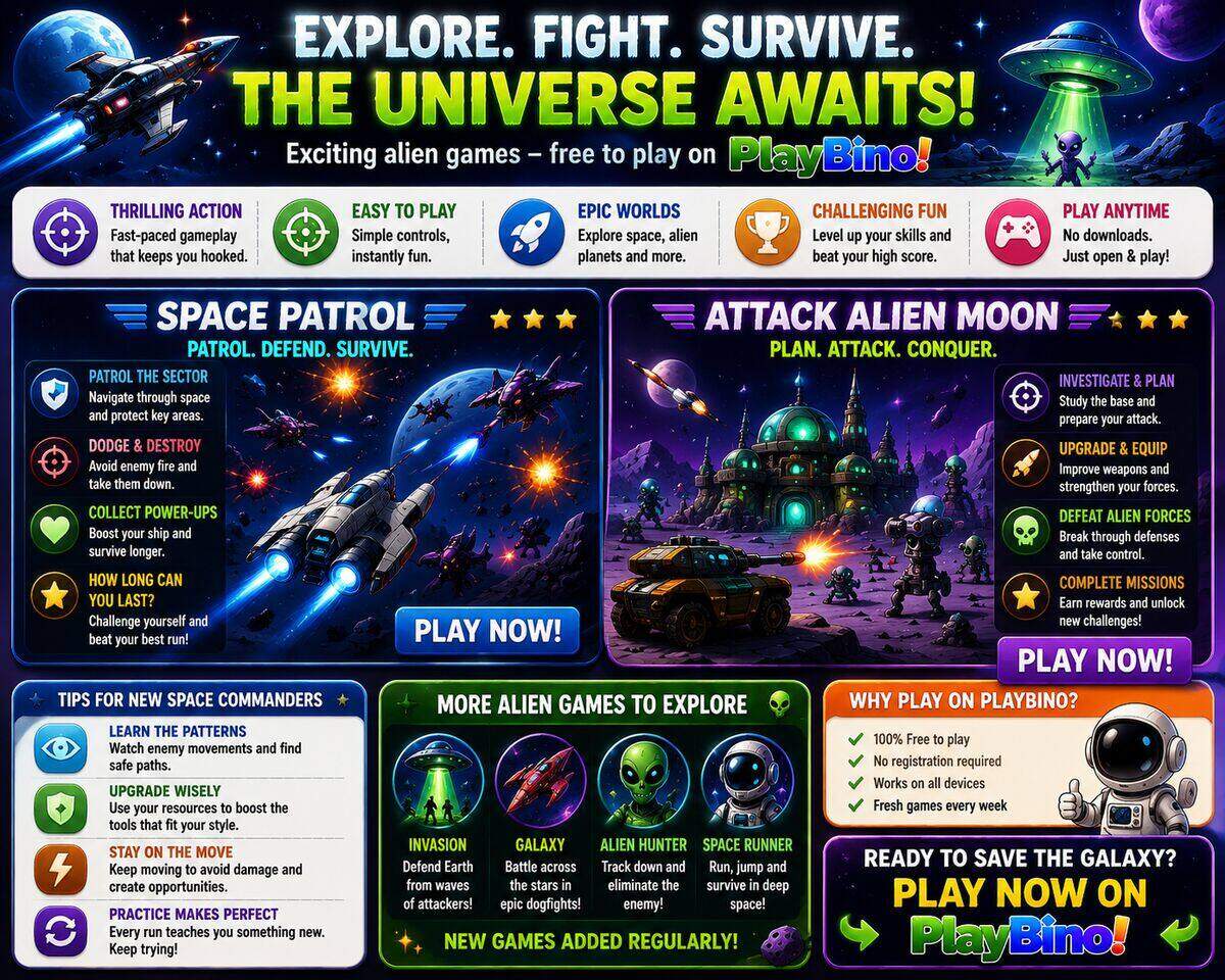 Explore the Best Alien-Themed Browser Games on PlayBino image