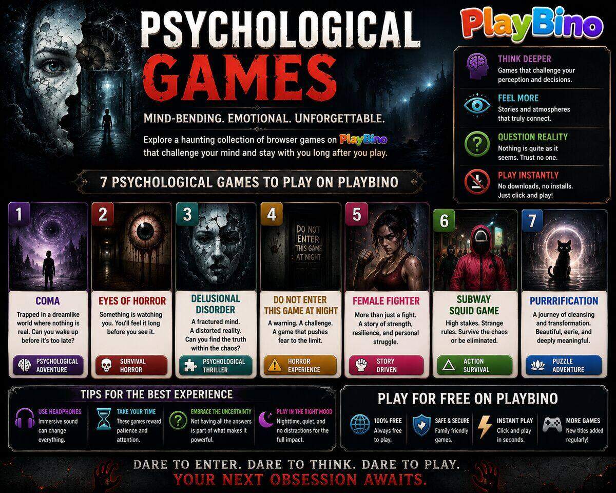 Dive Into the Mind: The Best Psychological Browser Games on PlayBino image