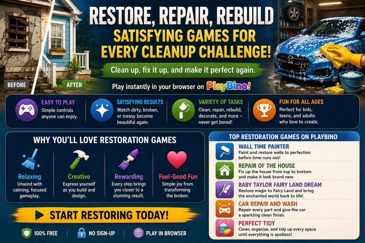 Fix, Clean, and Rebuild: The Best Restoration Games to Play Online image