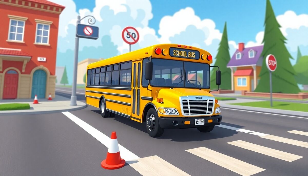 Bus School Park Driver: Precision Parking Behind the Wheel of a School Bus image