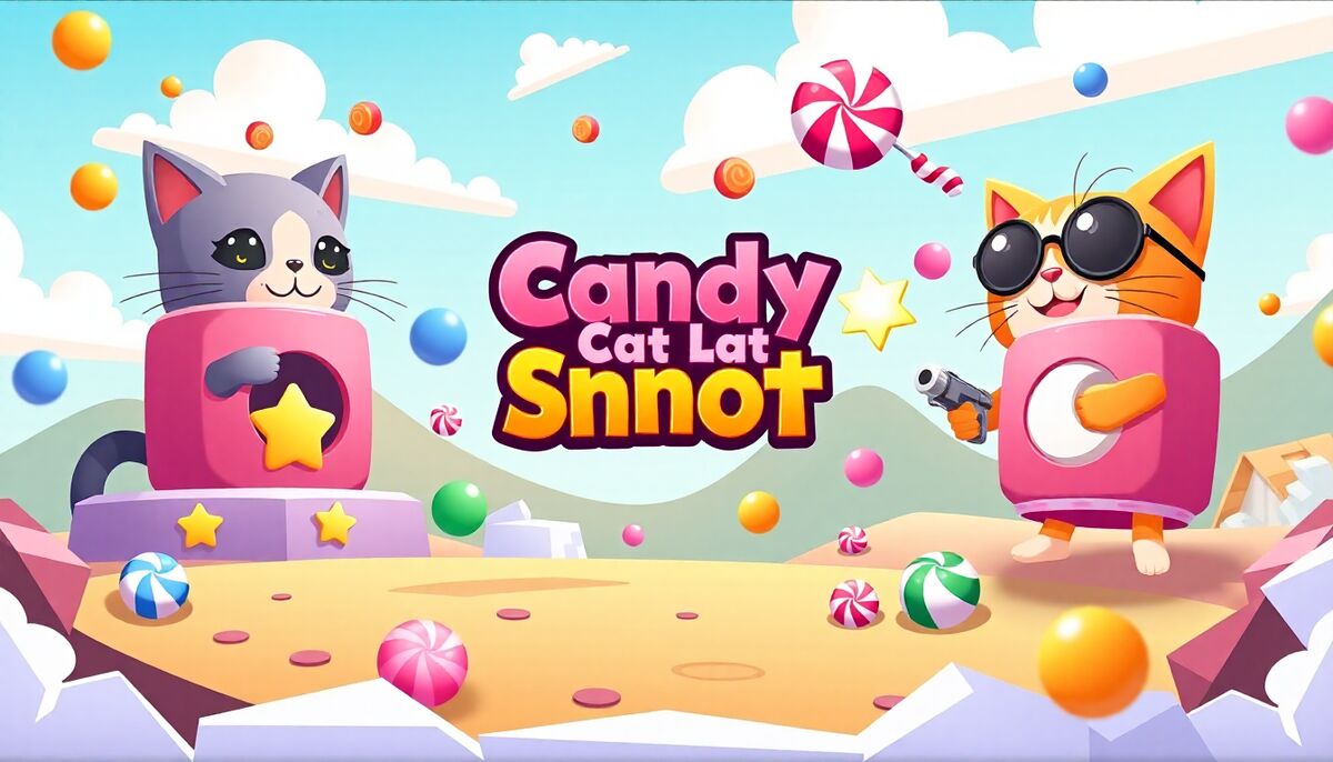 Candy Cat Shot: Precision Shooting Puzzle with Physics and Flair image