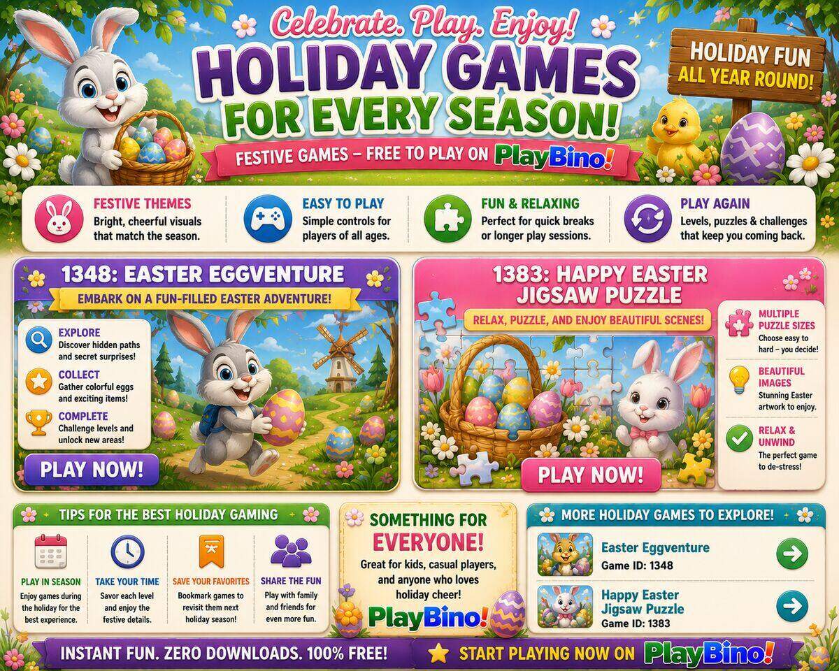 Celebrate Every Season with the Best Holiday Games on PlayBino image