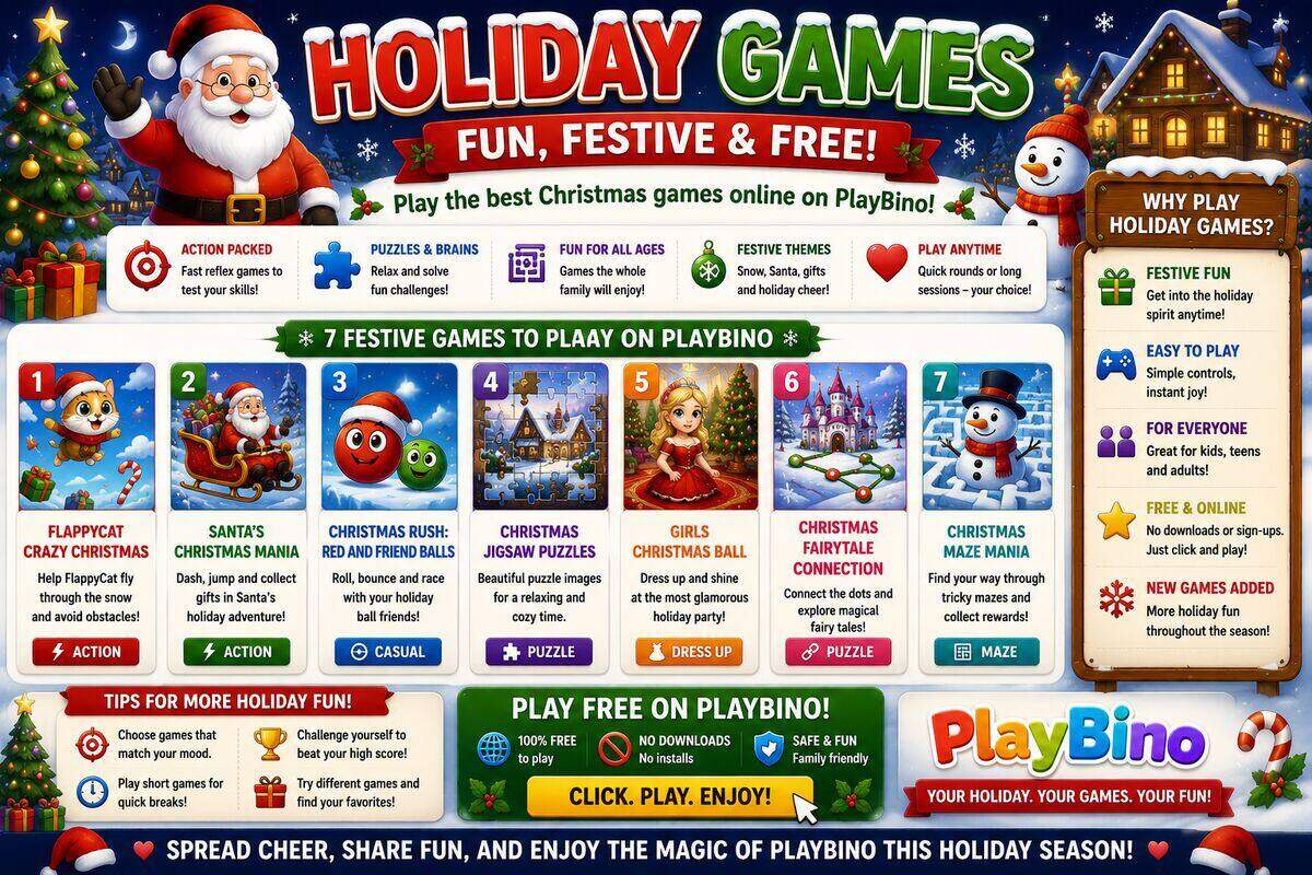Get Into the Holiday Spirit With Festive Browser Games on PlayBino image
