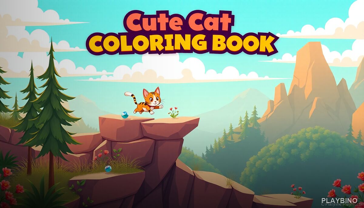 Cute Cat Coloring Book: Digital Art in Your Browser image