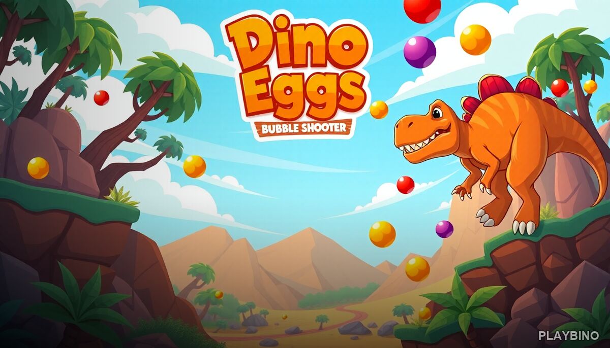 Dino Eggs Bubble Shooter: Prehistoric Puzzle Action in Your Browser image