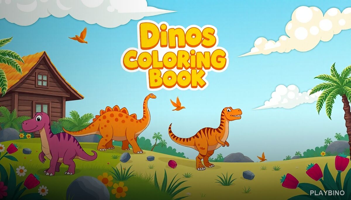 Dinos Coloring Book: Creative Dinosaur Art for Young Players image