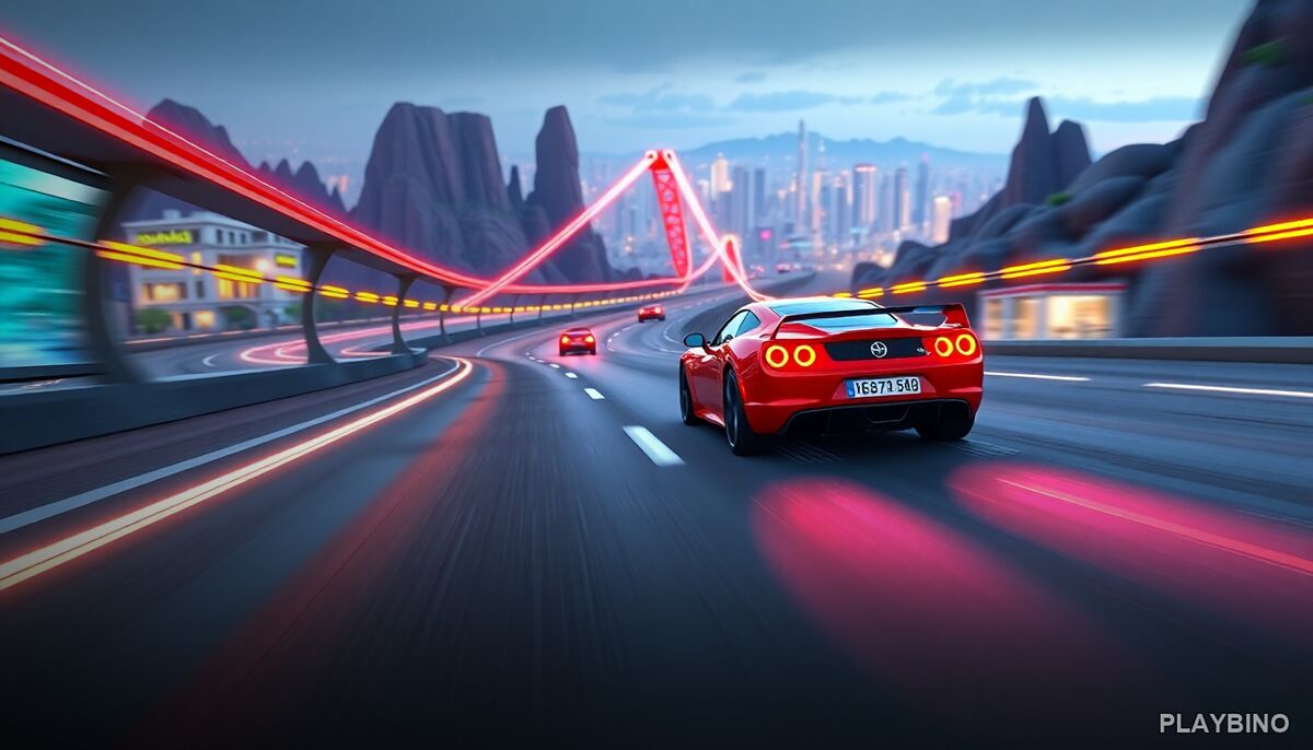 Extreme Stunt Car: Precision Driving on Suspended Tracks image