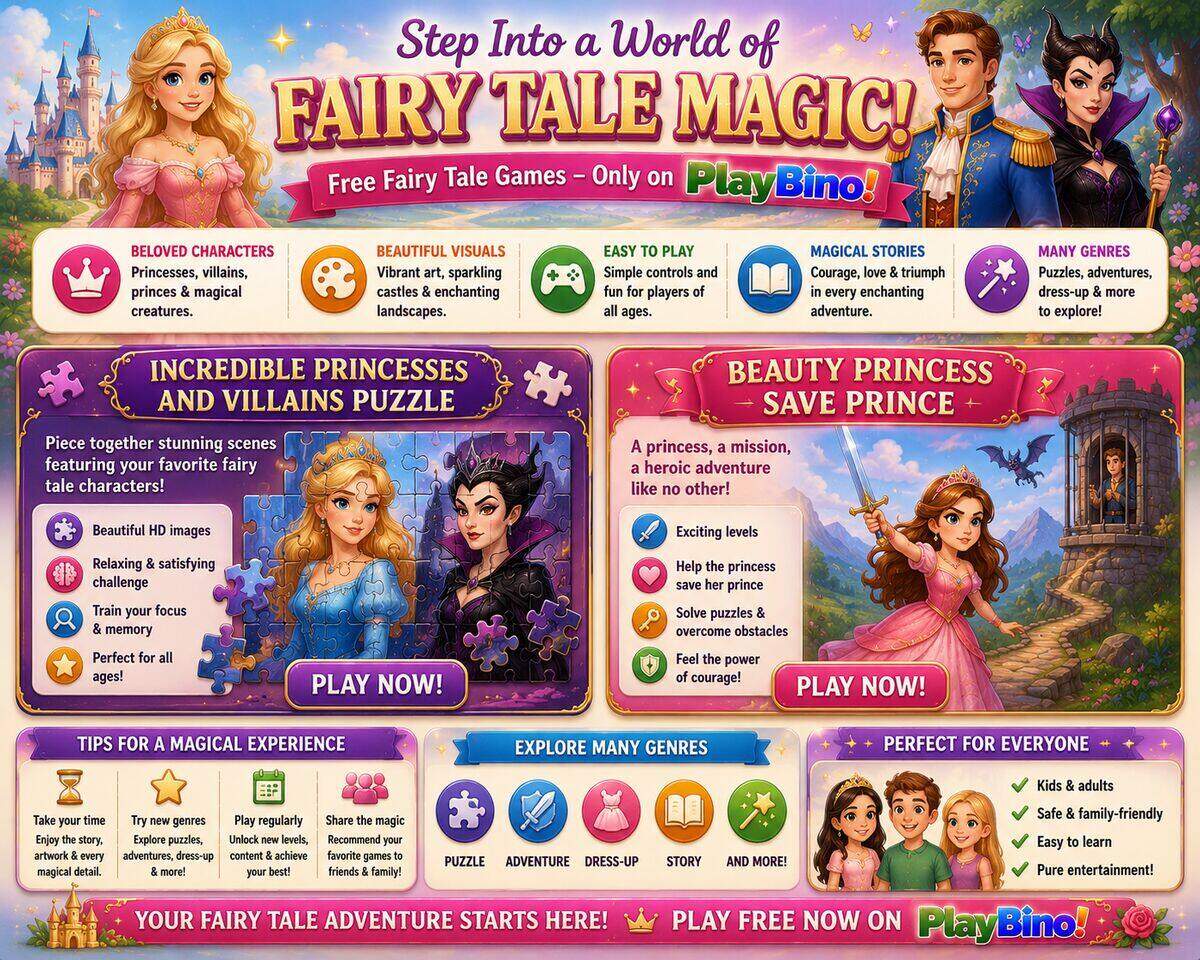 Step Into a World of Magic: Fairy Tale Games You\'ll Love on PlayBino image