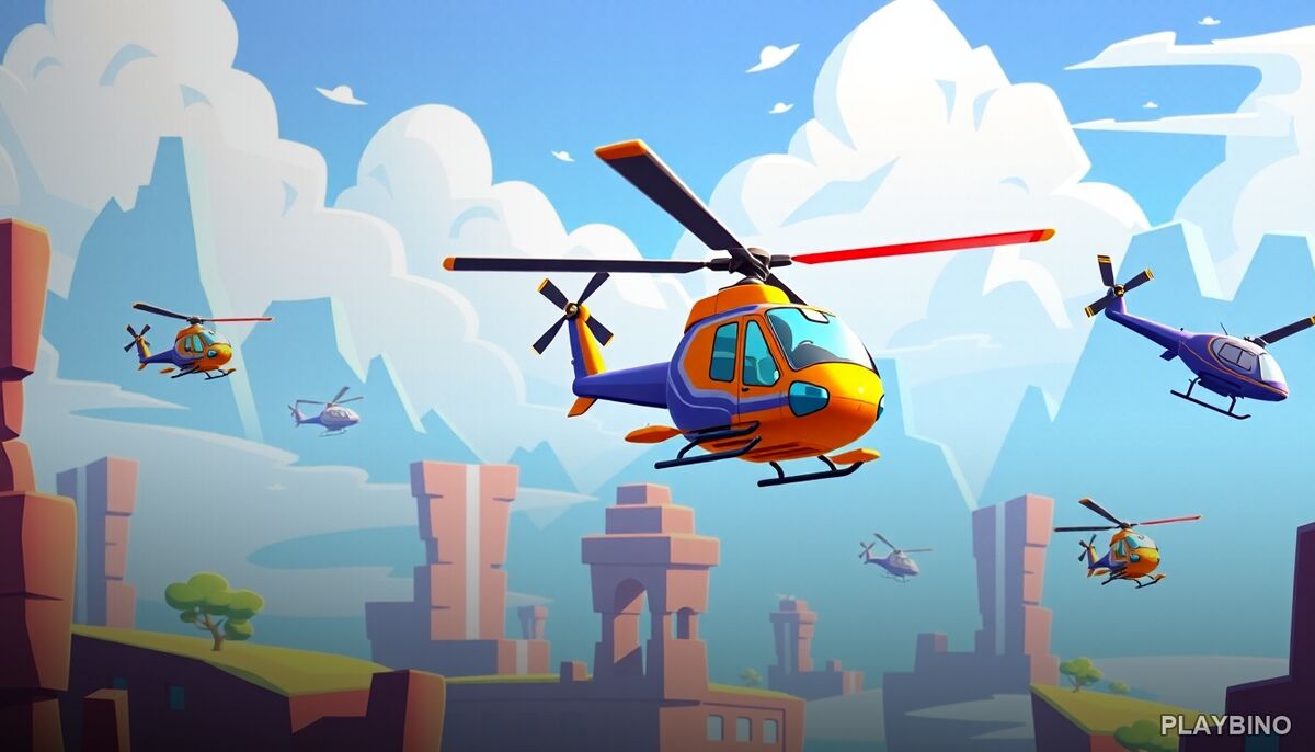 Flappy Helicopter 2 Player: Two Pilots, One Winner image