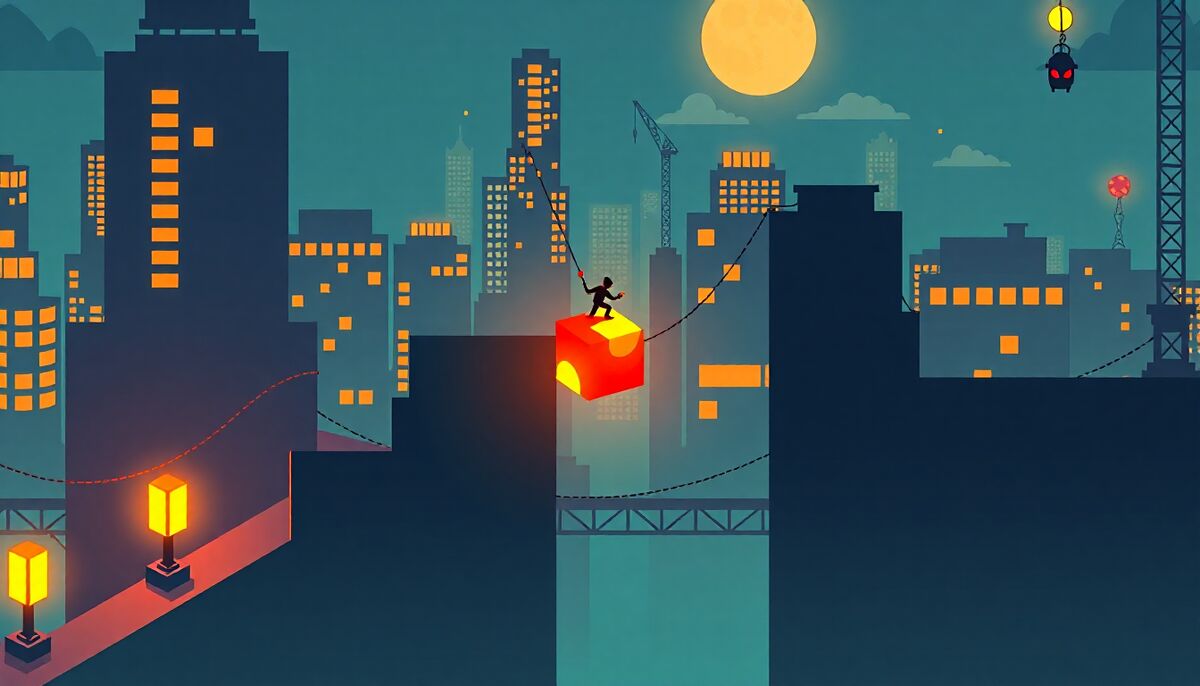 HookCube: Swing, Dodge, and Survive Obstacle-Filled Levels image