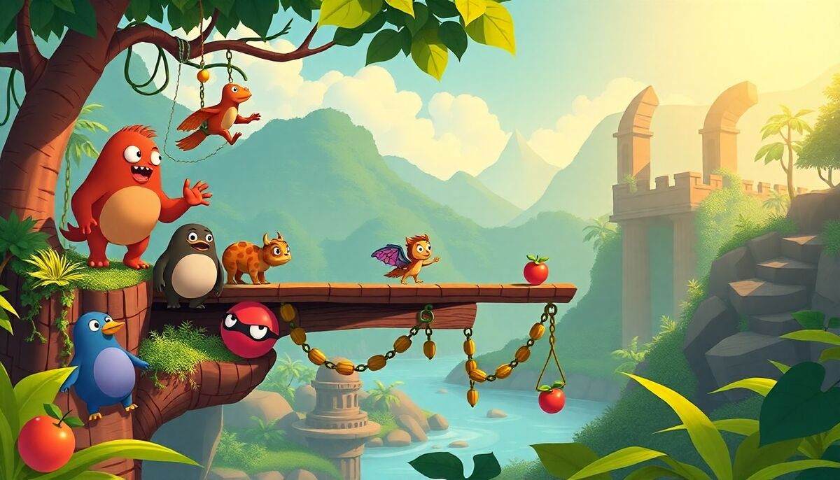 Jungle Jump: Bounce Animals Across the River with Timing and Skill image