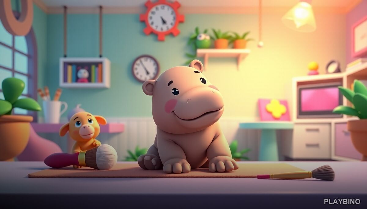 Little Hippo Care: A Gentle Virtual Pet Game for Young Players image