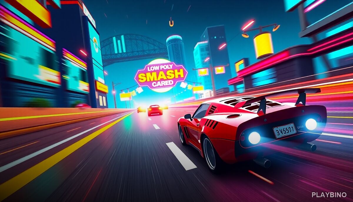 Low Poly Smash Cars: Arena Combat, Tactics, and Survival image