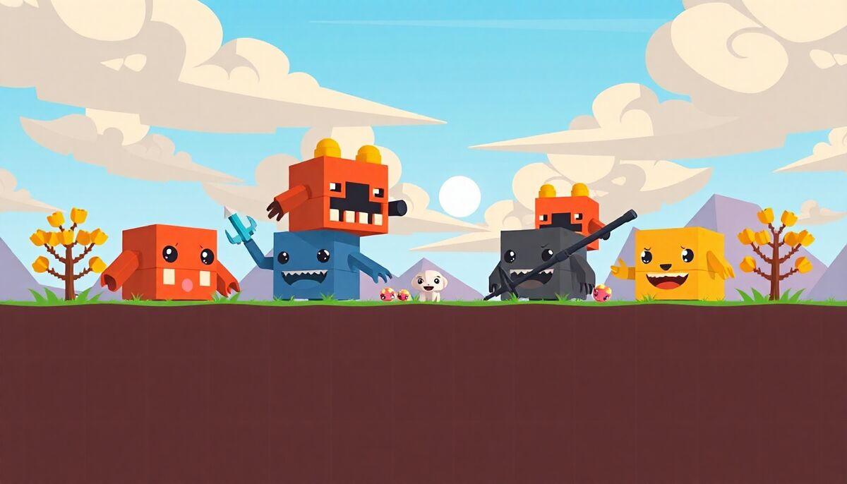 Minescraftter Two Player: Co-op Combat and Animal Rescue in a Block World image