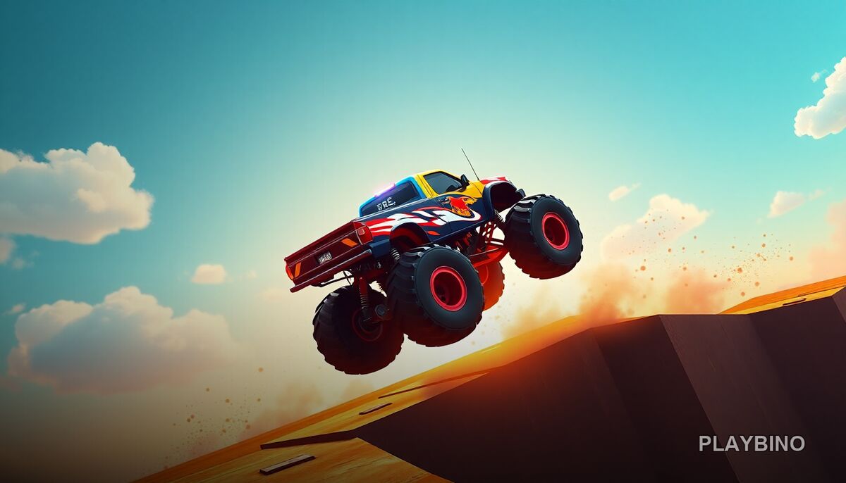 Monster Truck Speed Stunt: Ramps, Crashes, and Momentum image
