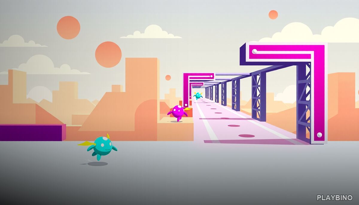 Neon Square Rush: Endless Arcade Precision in a Glowing Corridor image