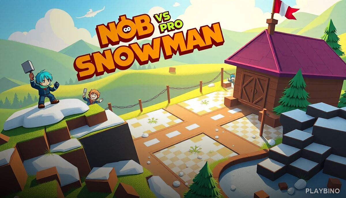 Noob vs Pro Snowman: Survive the Icy Battlefield image