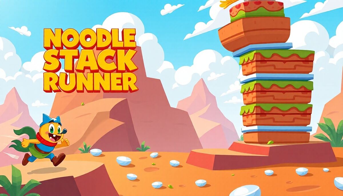 Noodle Stack Runner: Build High, Run Fast, Don\'t Drop image
