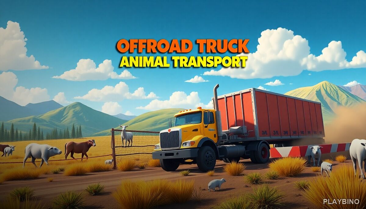 Offroad Truck Animal Transporter: Deliver Farm Animals Across Wild Terrain image