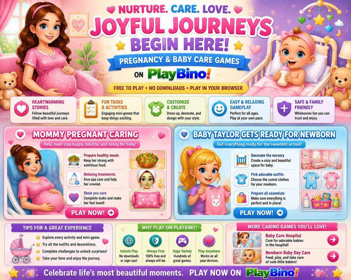 Caring, Nurturing, and Fun: Exploring Pregnancy and Baby Games on PlayBino image
