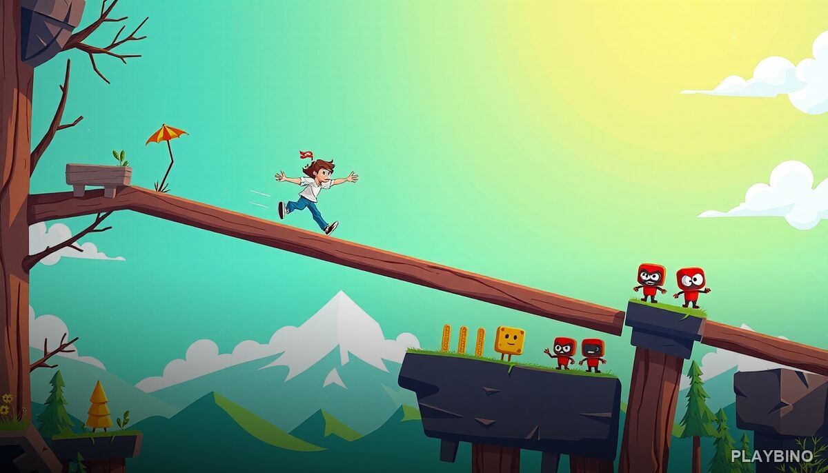 Slide and Fall: Descending Through Spinning Platforms and Roaming Enemies image