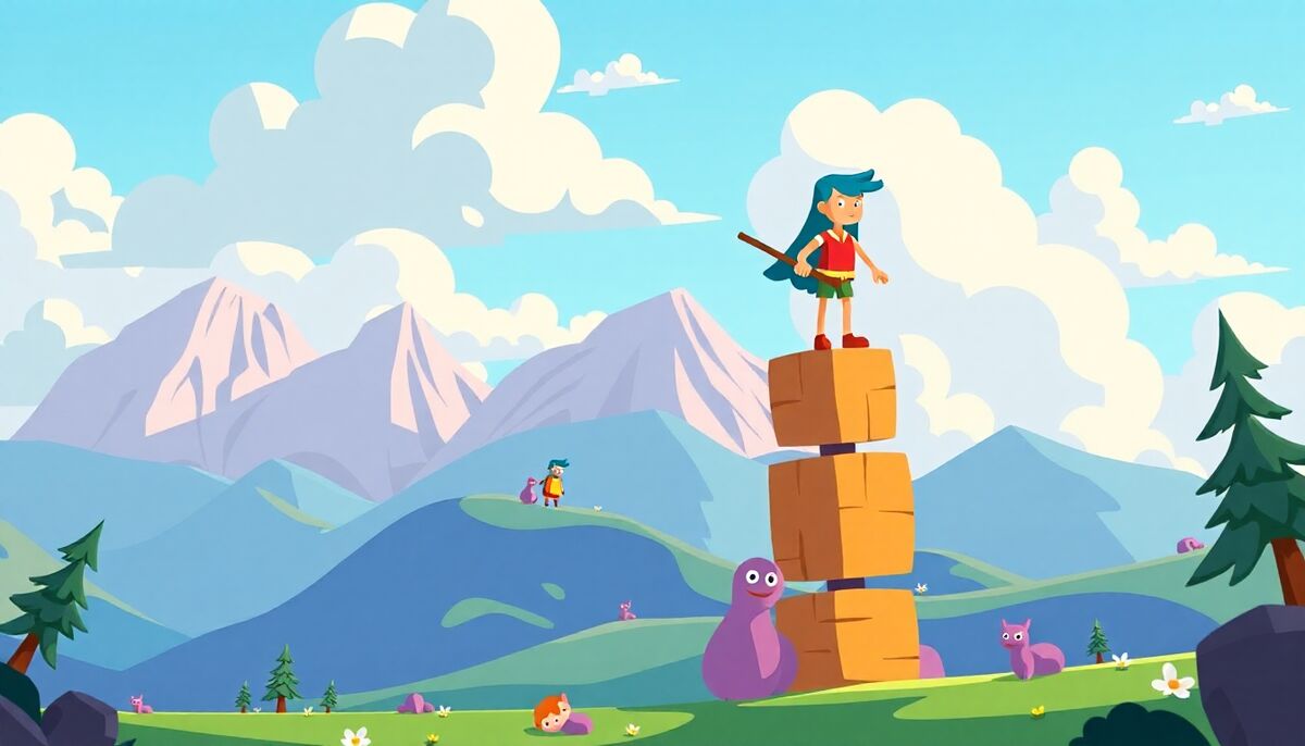StickMan Cartoon Balance: Stack, Wobble, and Survive image