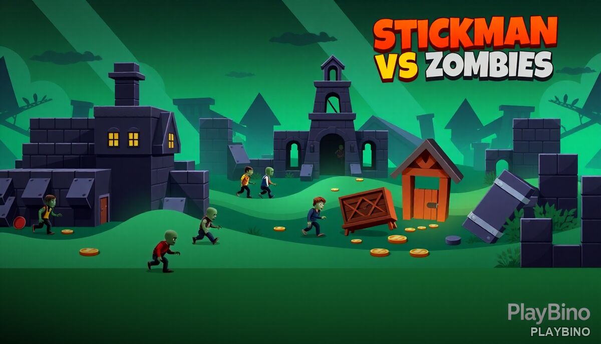 Stickman vs Zombies Minecraft: Survive the Blocky Undead image
