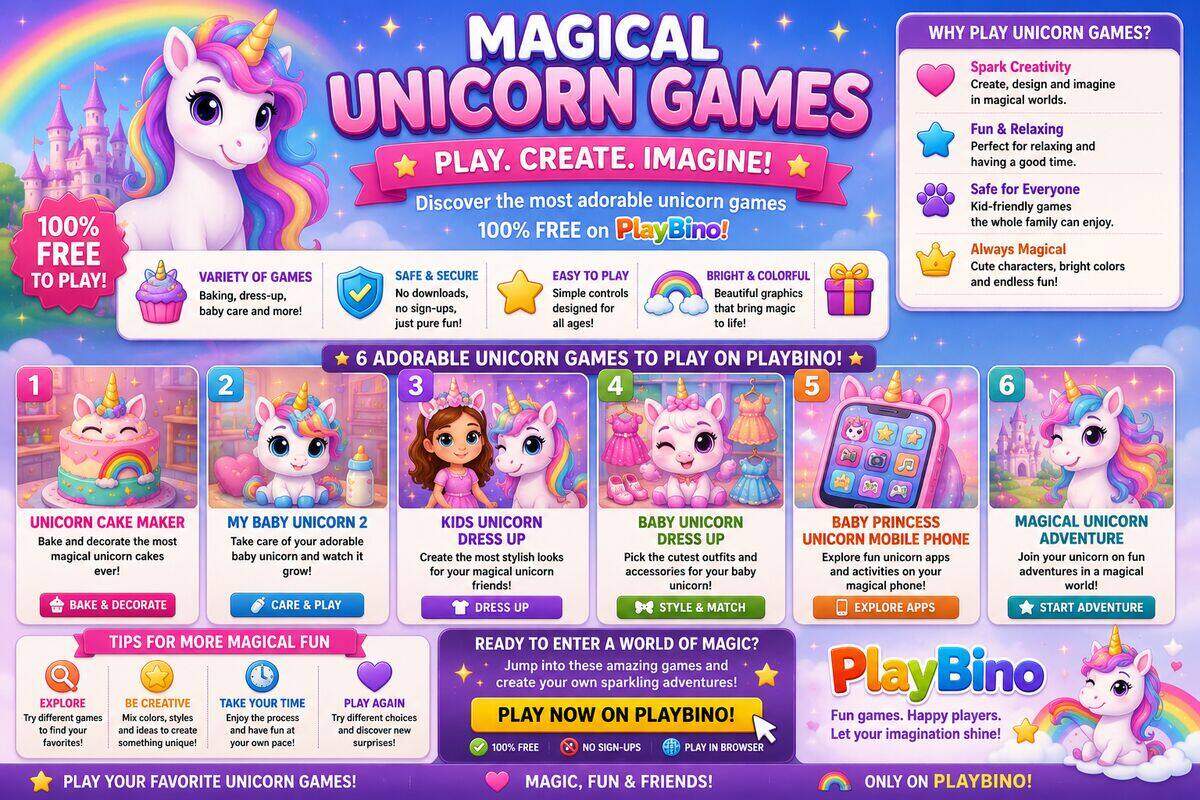 Magical Unicorn Games to Play Online – Fun for Kids and Fantasy Lovers image