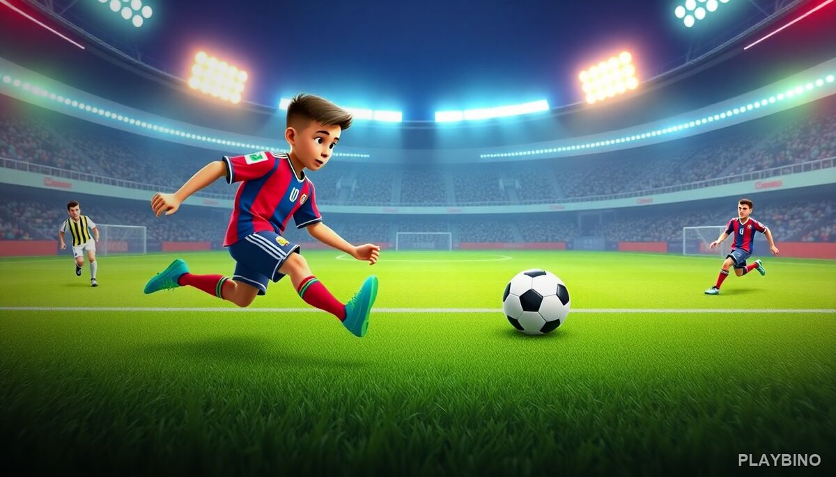 Upin Ipin Sepak Bola: Cartoon Football Fun in Your Browser image