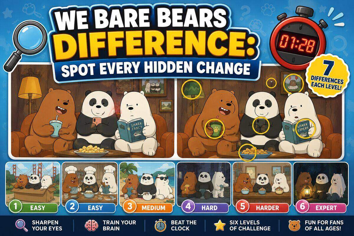 We Bare Bears Difference: Spot Every Hidden Change image
