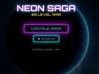 Neon Saga Tic Tac Toe: 69 Level War image