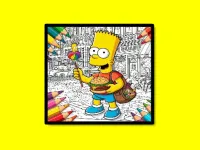 BTS Simpsons Coloring Book image