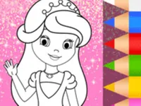 Princess Coloring Glitter - Art Game image