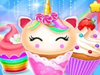 Unicorn Mermaid Cupcake Cooking Design - Creative image