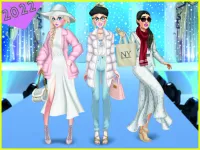 Winter White Outfits: Dress Up Game image
