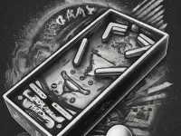 Pinball Black N White image