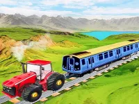 Chain tractor train towing game image